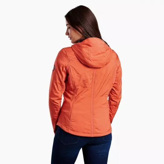 Load image into Gallery viewer, Kuh the One Hoody Womens Hooded Jacket Windproof in Warm Poppy Size XL-3
