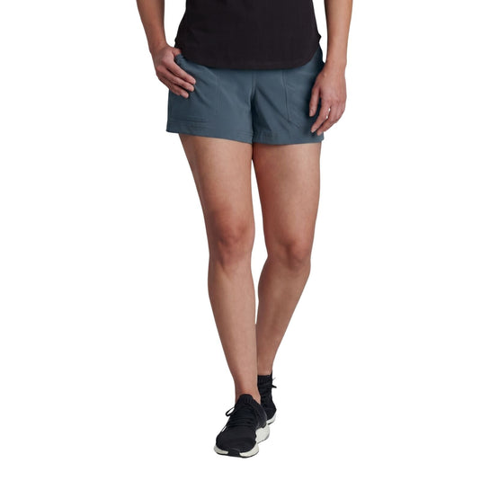Kuhl Womens 4in Outdoor Hiking Vantage Shorts in Metal Blue-1