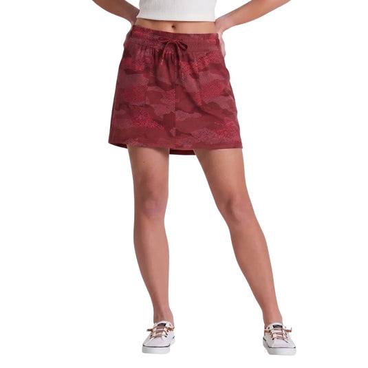 Kuhl Womens Vantage Outdoor Hiking Skort in Dark Dahlia Print-0