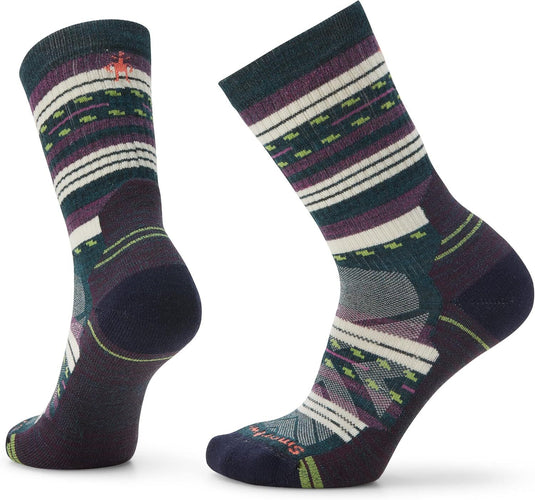 Smartwool Womens Hike Light Cushion Margarita Crew Sock Wool in Alpine Blue-0