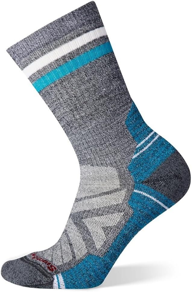 Load image into Gallery viewer, Smartwool Womens Hike Light Cushion Tube Stripe Crew Socks in Charcoal Light Grey -  L-2
