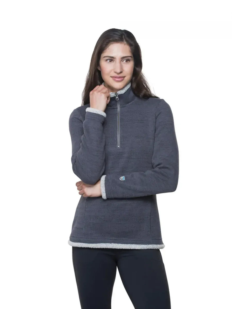 Load image into Gallery viewer, Kuhl Womens Alaska 1/4 Zip Jumper Pullover in Pavement Size XS-0

