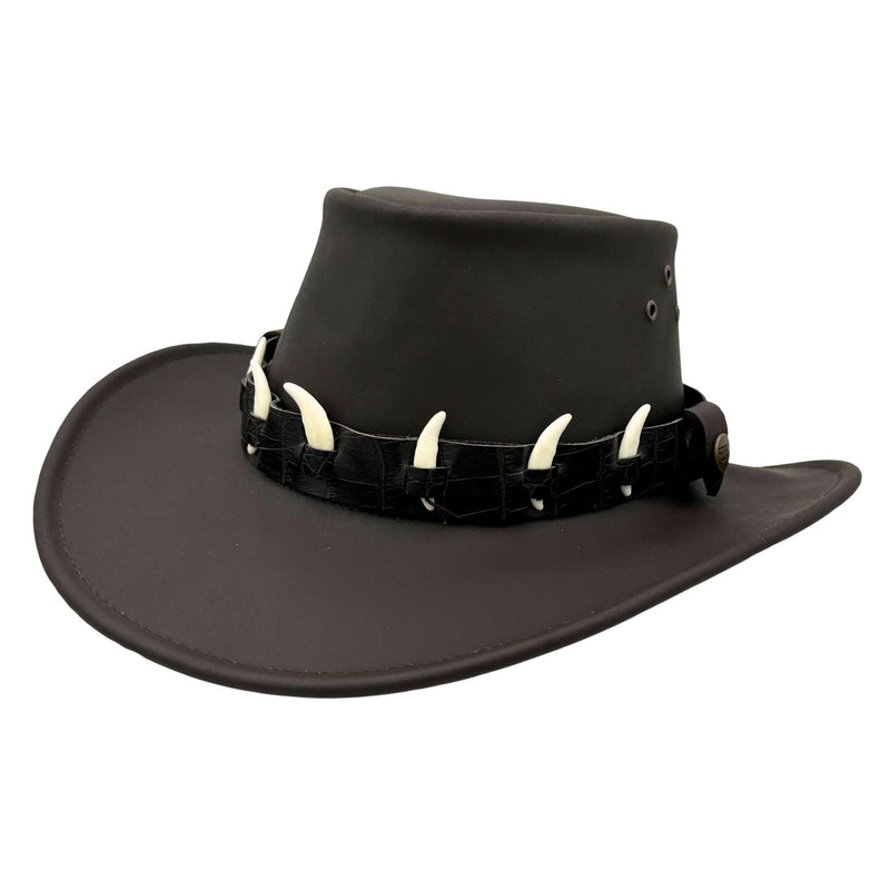 Load image into Gallery viewer, Jacaru 1036 Cape York Hat – Oiled Leather &amp; Croc Band
