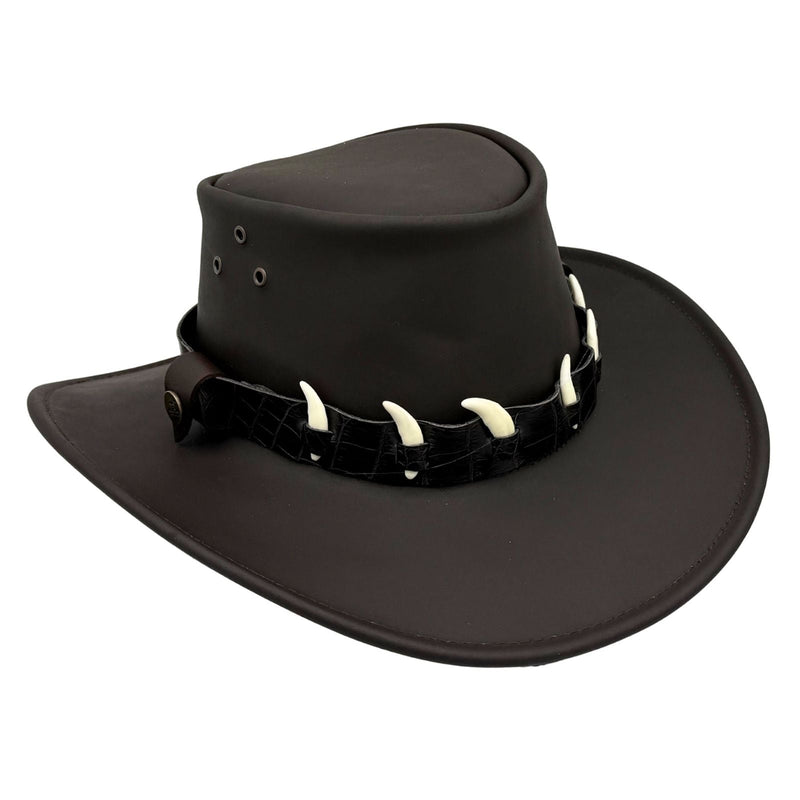Load image into Gallery viewer, Jacaru 1036 Cape York Hat – Oiled Leather &amp; Croc Band
