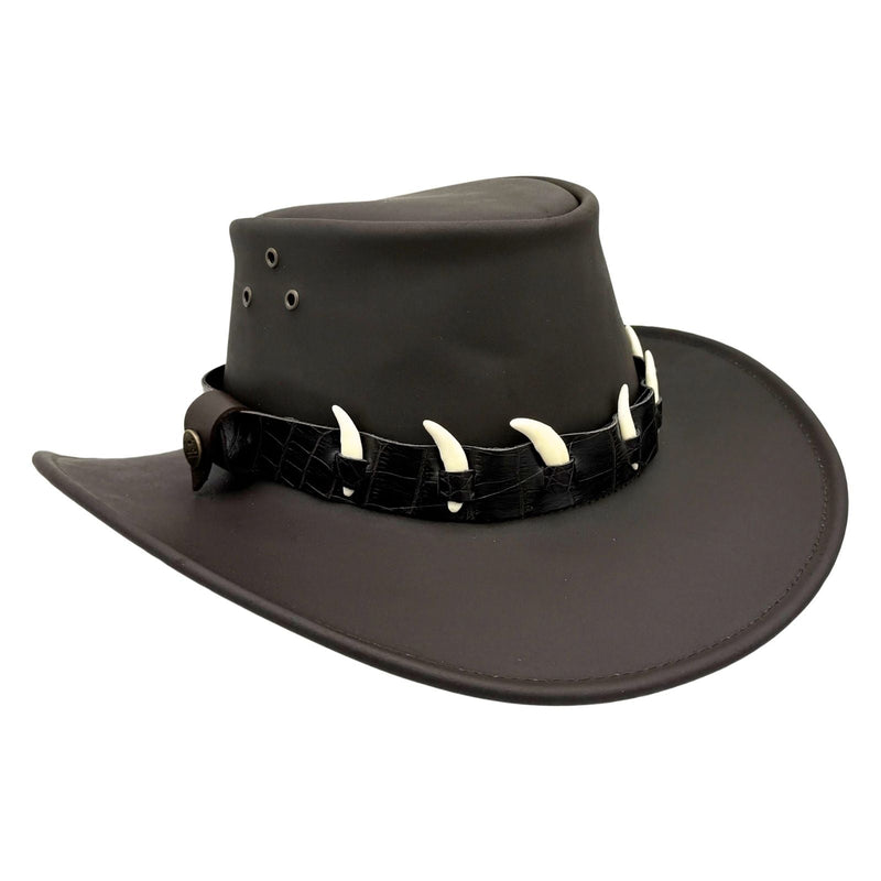 Load image into Gallery viewer, Jacaru 1036 Cape York Hat – Oiled Leather &amp; Croc Band
