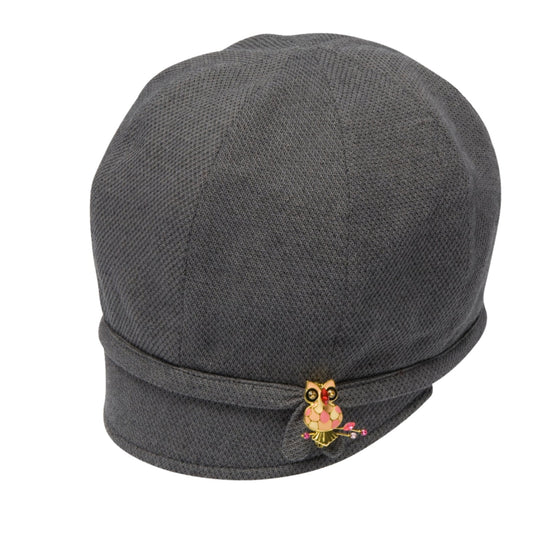 GOORIN BROTHERS Ladies Hooty Drop-Slope Cloche Hat - Grey-0