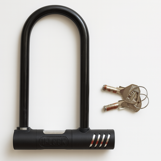 Bicycle Hardware U Lock Heavy Duty Keyed Bike Long - Assorted Colours - 13x20cm-1