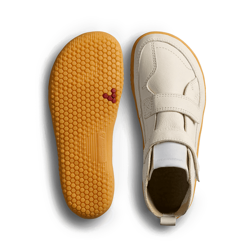 Load image into Gallery viewer, Vivobarefoot Gobi Boot Kids – Limestone
