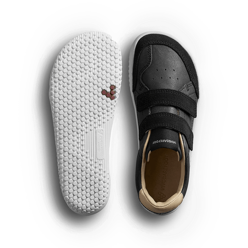 Load image into Gallery viewer, Vivobarefoot Gobi Sneaker Kids – Obsidian
