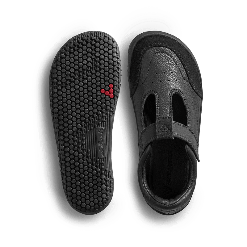 Load image into Gallery viewer, Vivobarefoot Gobi T.Bar School Kids Obsidian-1
