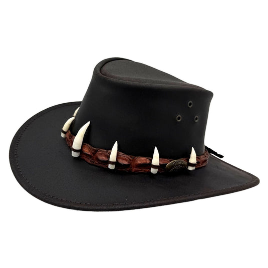 Jacaru 1058 Wallaroo Croc Hat – Genuine Croc Band & 7 Teeth