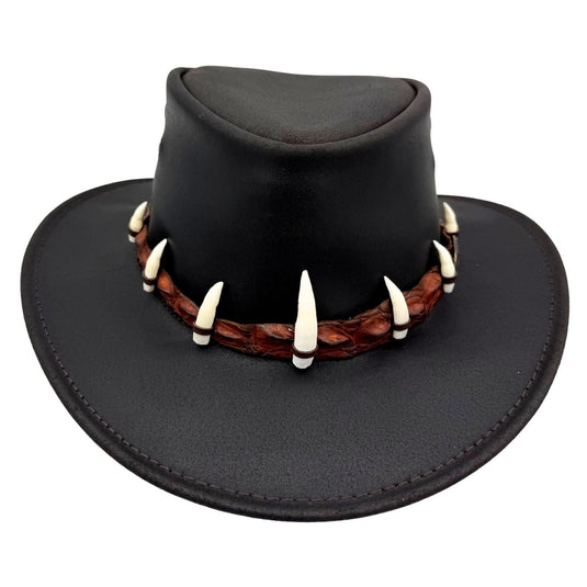 Jacaru 1058 Wallaroo Croc Hat – Genuine Croc Band & 7 Teeth