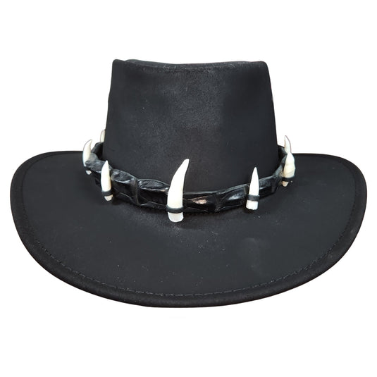 Jacaru 1058 Wallaroo Croc Hat – Genuine Croc Band & 7 Teeth