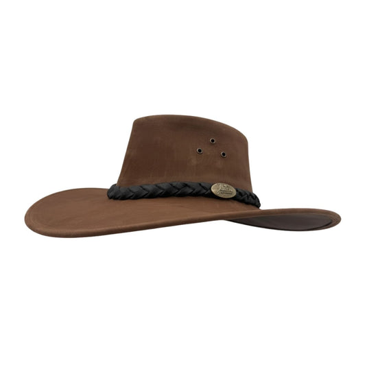 Jacaru 1059 Jabiru Hat – Nubuck Leather | Extra Wide Brim