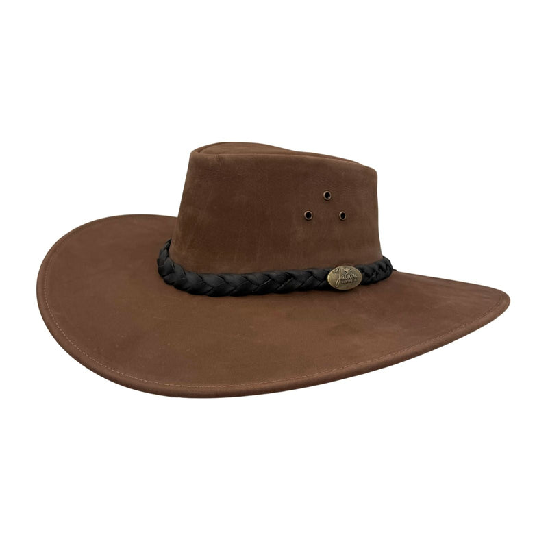 Load image into Gallery viewer, Jacaru 1059 Jabiru Hat – Nubuck Leather | Extra Wide Brim
