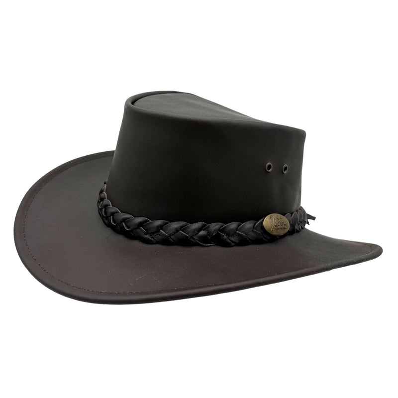 Load image into Gallery viewer, Jacaru 1069 Buffalo Leather Hat – Wide Brim | UPF 50+
