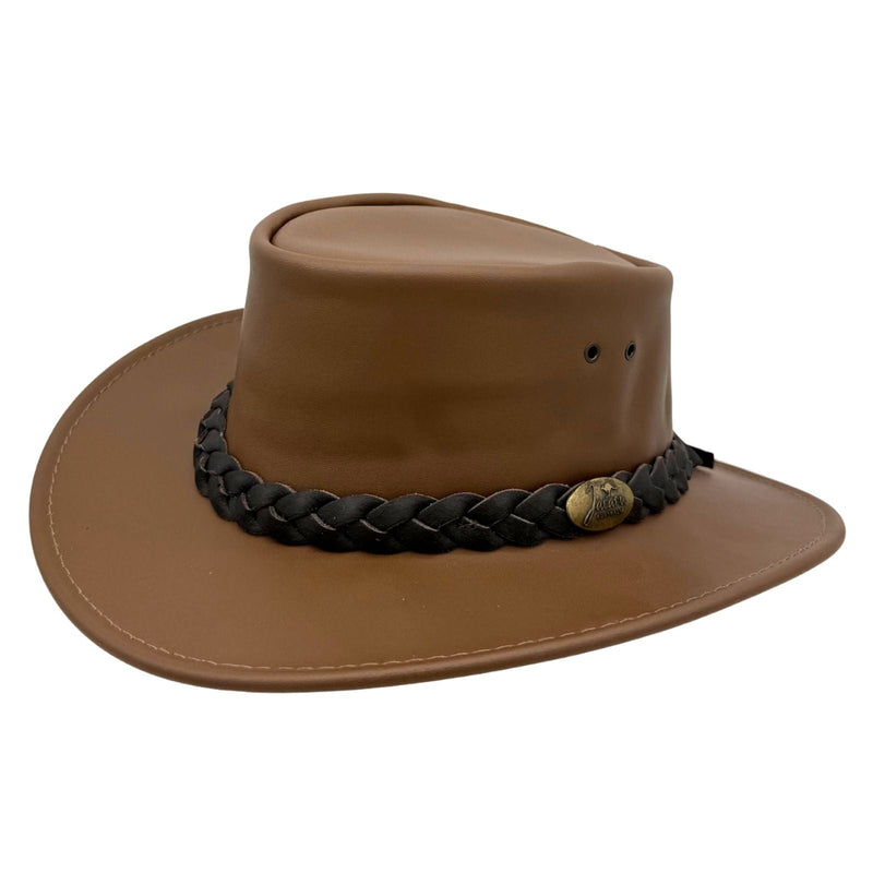 Load image into Gallery viewer, Jacaru 1069 Buffalo Leather Hat – Wide Brim | UPF 50+
