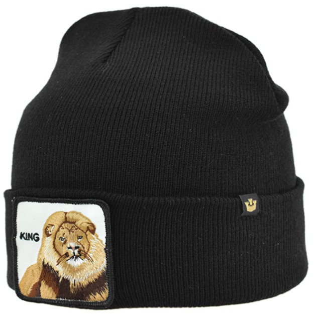 Load image into Gallery viewer, Goorin King Beanie Hat Hear Me Roar Warm Winter Ski Animal Series - Black-1
