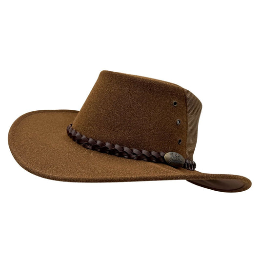 Jacaru 1096 Golfer Hat – Oiled Leather | Low Profile