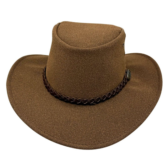 Jacaru 1096 Golfer Hat – Oiled Leather | Low Profile