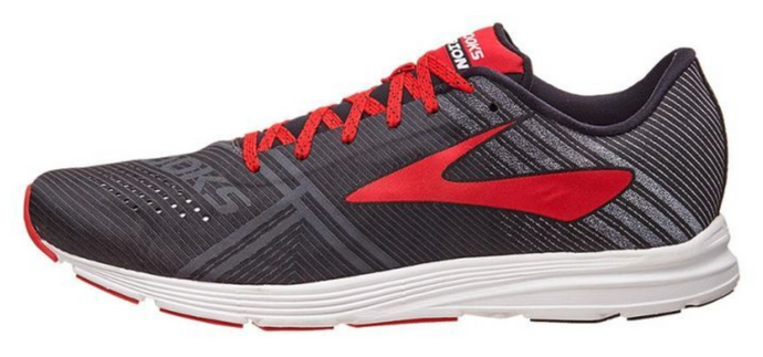 Brooks Mens Hyperion Race Flats Sneakers Shoes Running - Black/White/Toreador-0