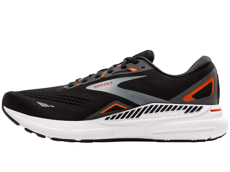 Load image into Gallery viewer, Mens Brooks Adrenaline GTS 23 Running Shoes in Black/Mandarin Red/Silver – Size 13-4
