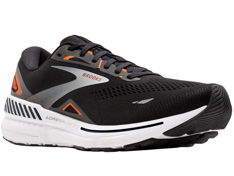 Load image into Gallery viewer, Mens Brooks Adrenaline GTS 23 Running Shoes in Black/Mandarin Red/Silver – Size 13-2
