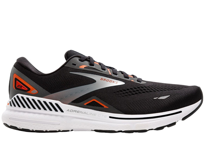 Mens Brooks Adrenaline GTS 23 Running Shoes in Black/Mandarin Red/Silver – Size 13-0
