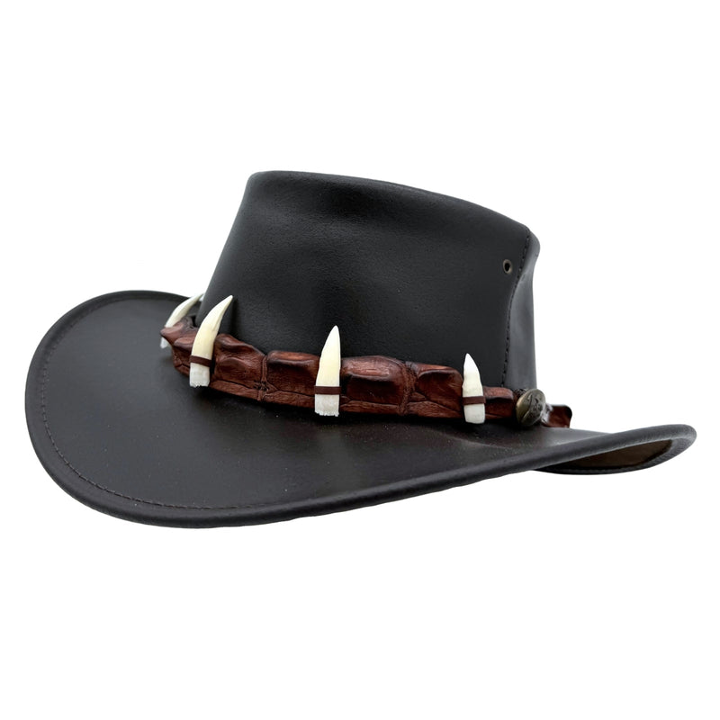 Load image into Gallery viewer, Jacaru 110 Croc Hunter Hat – Bovine &amp; Crocodile Leather | Made in Australia
