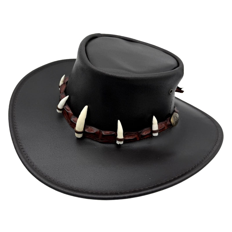 Load image into Gallery viewer, Jacaru 110 Croc Hunter Hat – Bovine &amp; Crocodile Leather | Made in Australia
