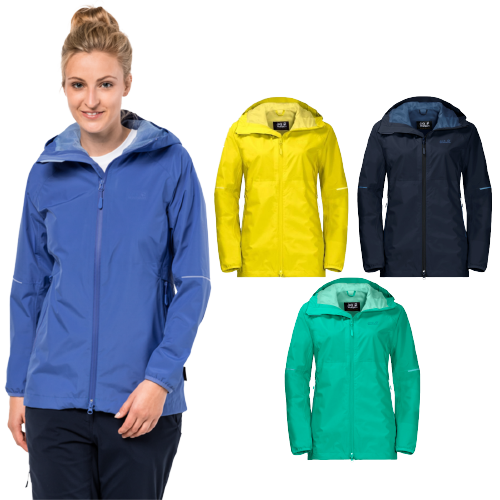 Jack Wolfskin Womens Sierra Pass Ecosphere Jacket Waterproof Windproof Lightweight-0