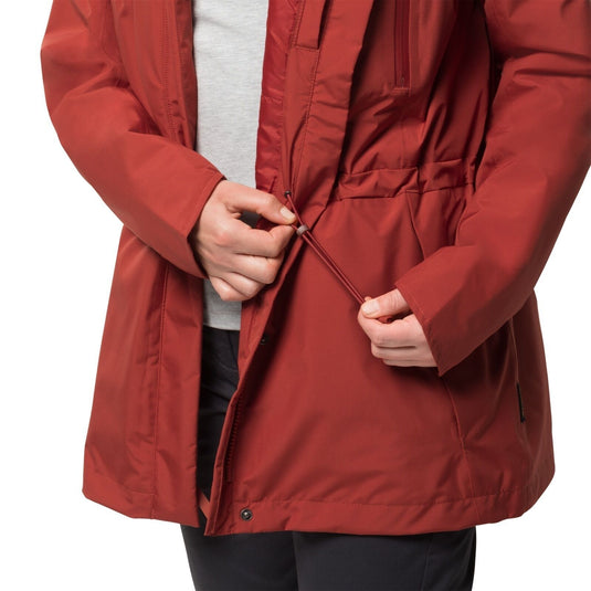 Jack Wolfskin Womens Fairway Ecosphere Jacket Waterproof Windproof Warm - Mexican Pepper-4