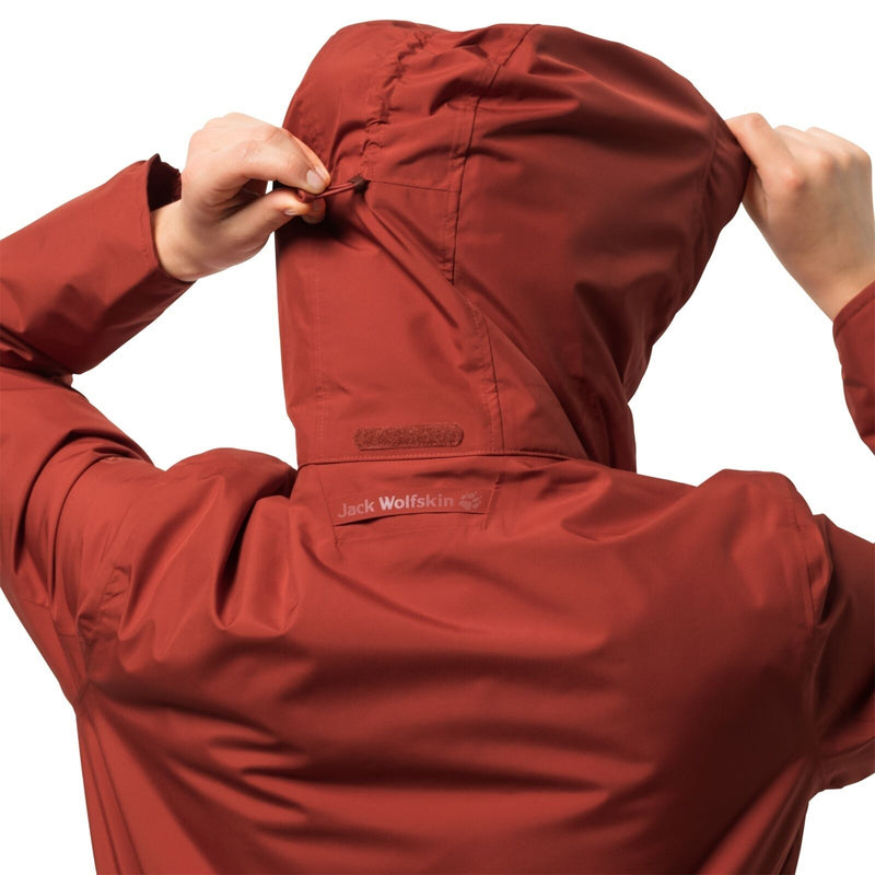 Load image into Gallery viewer, Jack Wolfskin Womens Fairway Ecosphere Jacket Waterproof Windproof Warm - Mexican Pepper-3

