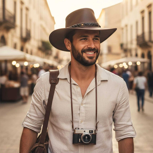 Jacaru 1111 Roo Nomad Traveller Hat – Kangaroo Leather | Foldable | Made in Australia