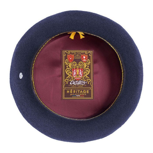 Laulhere Heritage Campan French Beret Hat 100% Merino Wool - Navy-1