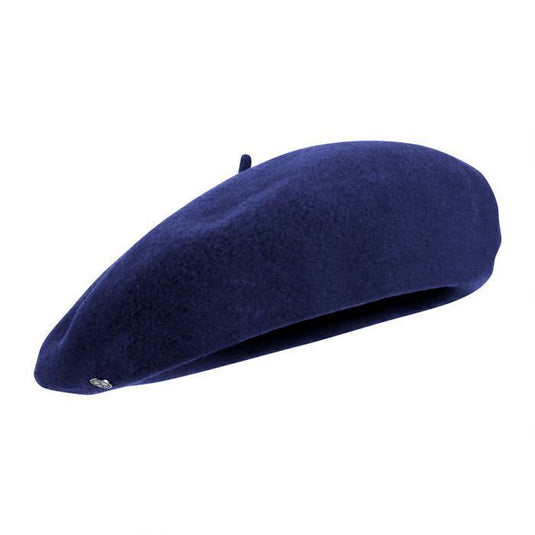 Laulhere Heritage Campan French Beret Hat 100% Merino Wool - Navy-3