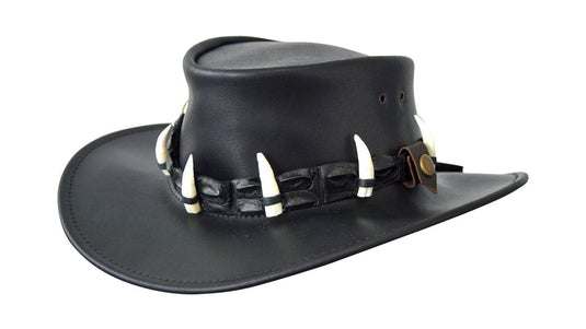 Jacaru 111 Dundee Croc Hat – 9 Genuine Croc Teeth