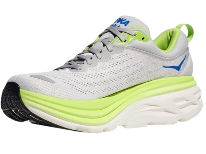Load image into Gallery viewer, Hoka Bondi 8 Mens Running Shoes in Stardust / Lettuce (2023) - US 10.5-2
