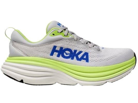 Hoka Bondi 8 Mens Running Shoes in Stardust / Lettuce (2023) - US 11.5-1