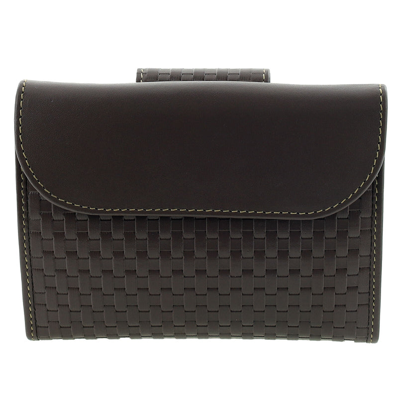 Load image into Gallery viewer, Pierre Cardin Steel Woven Leather Mens Bi-Fold Wallet w/ RFID Protection in Steel Brown-2
