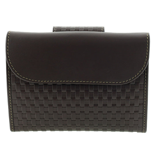 Pierre Cardin Steel Woven Leather Mens Bi-Fold Wallet w/ RFID Protection in Steel Brown-2