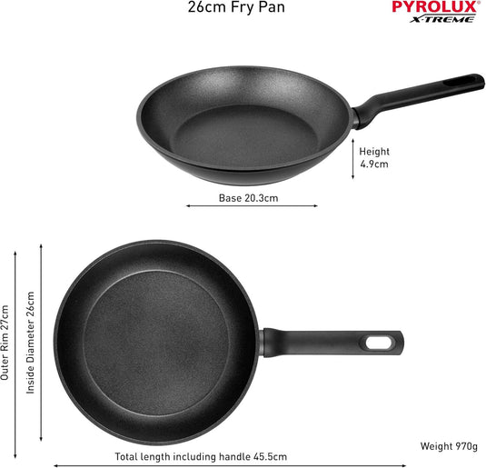 2-Piece Pyrolux Xtreme Non-Stick Induction Compatible Fry Pan Set - 20cm/26cm-3