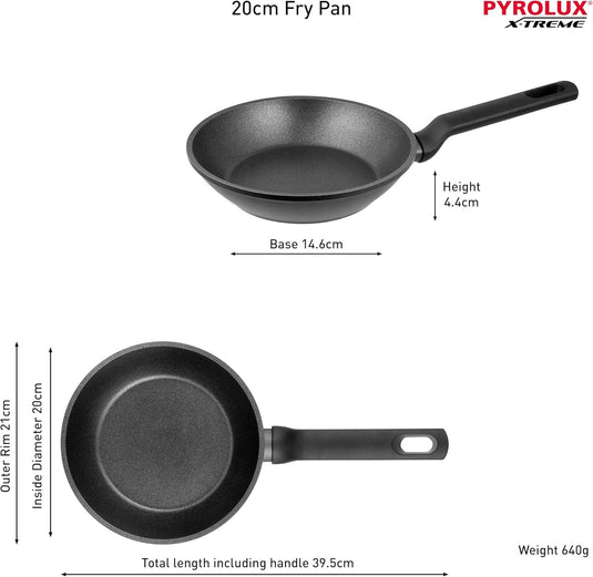 2-Piece Pyrolux Xtreme Non-Stick Induction Compatible Fry Pan Set - 20cm/26cm-4
