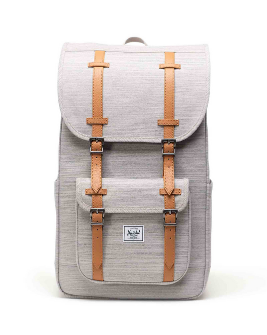 Herschel 30L Little America Backpack Bag w/ 15" Laptop Sleeve in Light Grey Crosshatch-4