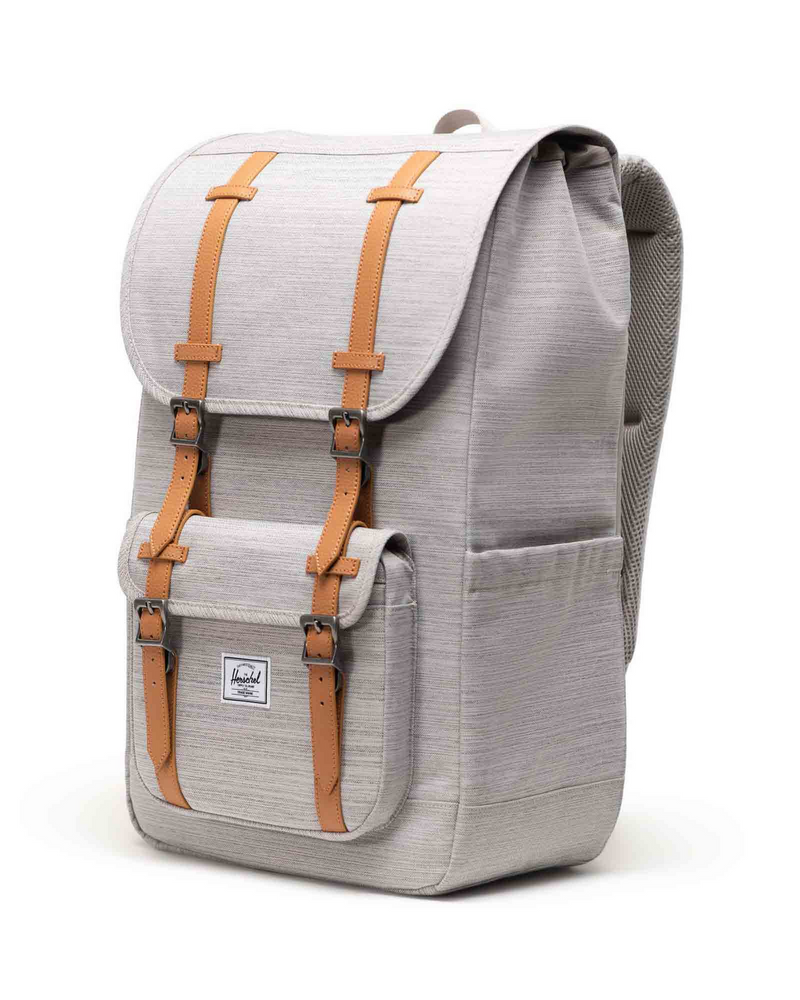 Load image into Gallery viewer, Herschel 30L Little America Backpack Bag w/ 15" Laptop Sleeve in Light Grey Crosshatch-1
