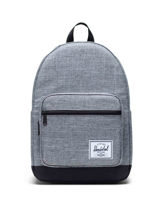Herschel 25L Pop Quiz Backpack Bag w/ 15" Laptop Sleeve in Raven Crosshatch-4