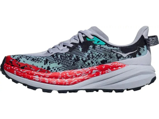 Womens HOKA Speedgoat 6 Trail Running Shoes in Gull / Stormy Skies - Size 11-2