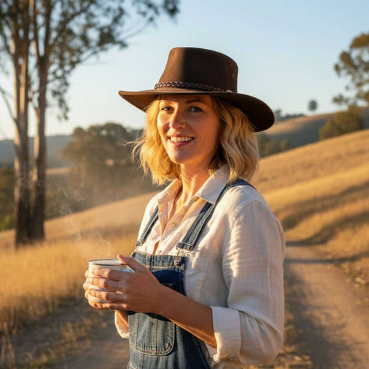 Jacaru 1154 Kookaburra Hat – Bovine Suede | UPF 50+ | Made in Australia