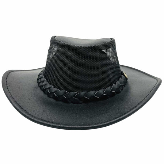 Jacaru 116 Dingo Koolaroo Hat – Leather & Mesh Breeze | Made in Australia