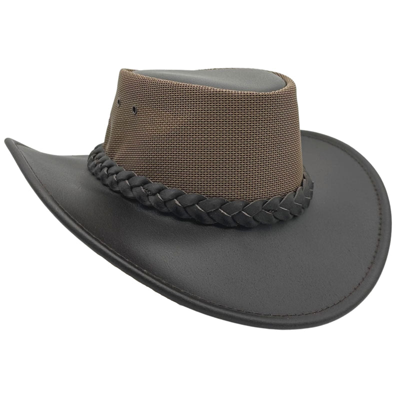 Load image into Gallery viewer, Jacaru 116 Dingo Koolaroo Hat – Leather &amp; Mesh Breeze | Made in Australia
